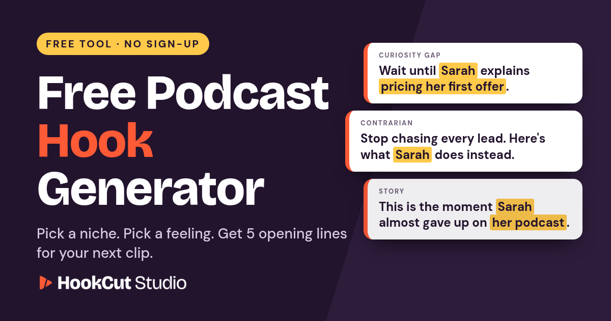 Free Podcast Hook Generator logo